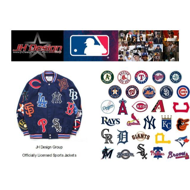 MLB JH DESIGN ALL OVER PATCH ツイル スタジャンXL | distrasa