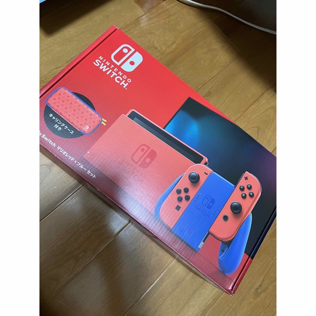 任天堂　Switch 限定マリオカラー、ﾌﾟﾛｺﾝ、SDｶｰﾄﾞ