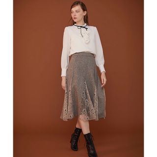 ジルスチュアート(JILLSTUART)の【himawari様専用】JILLSTUART オクサナツイードレーススカート(ひざ丈スカート)