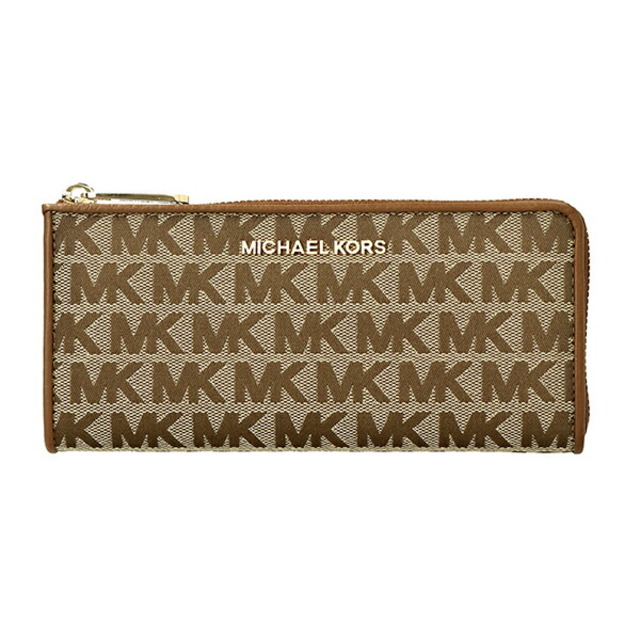 新品 マイケルコース MICHAEL KORS 長財布 THREE QUARTER ZIP WALLET