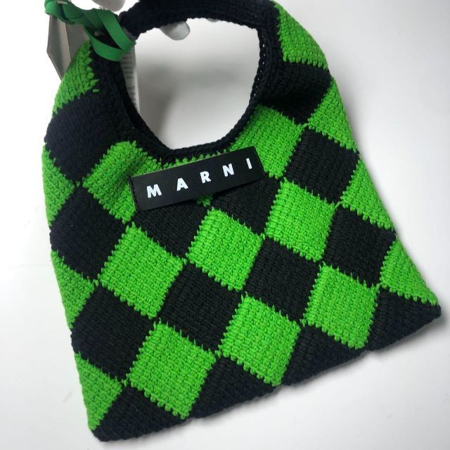 MARNI マルニ マーケット スモールテックウールバッグ リリーホワイト