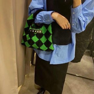 ✨MARNIマル二MARKETテックウール スモールバッグ リリーホワイト