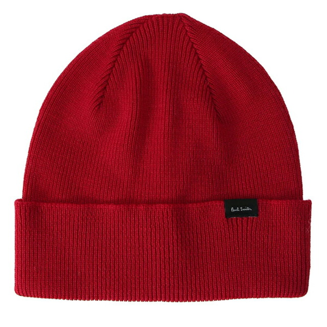 Paul Smith(ポールスミス)の新品 ポールスミス PAUL SMITH ニットキャップ BEANIE レッド 赤 レディースの帽子(ニット帽/ビーニー)の商品写真