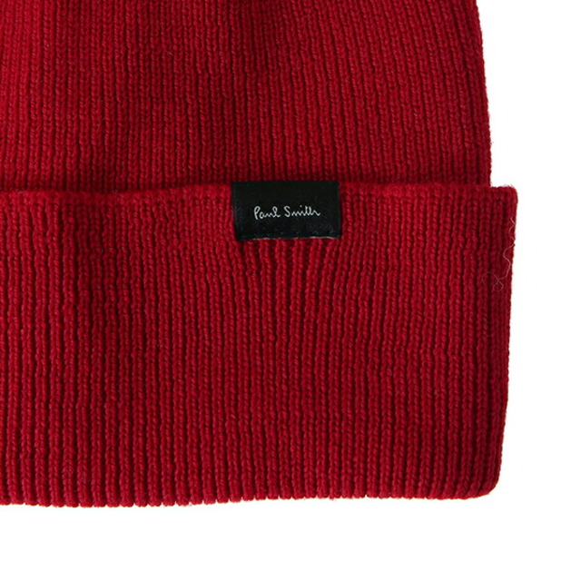 Paul Smith(ポールスミス)の新品 ポールスミス PAUL SMITH ニットキャップ BEANIE レッド 赤 レディースの帽子(ニット帽/ビーニー)の商品写真