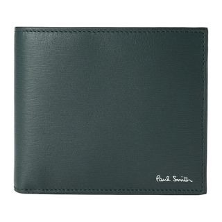 新品 ポールスミス PAUL SMITH 2つ折り財布 BILLFOLD AND COIN WALLET グリーン 深緑