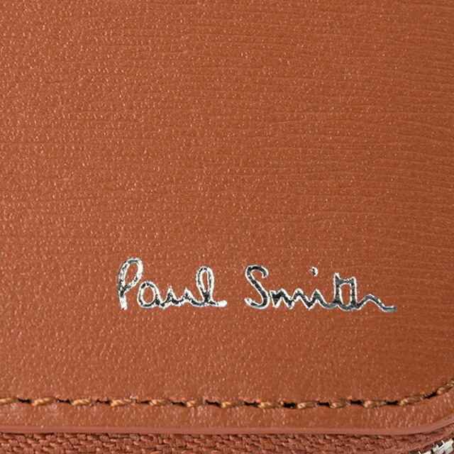 新品 ポールスミス PAUL SMITH 2つ折り財布 ZIP AROUND COMPACT WALLET ブラウン 6