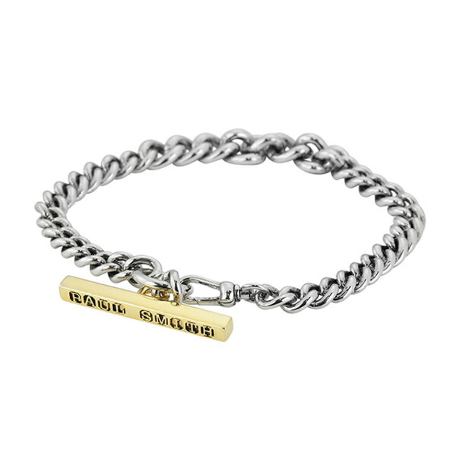 新品 ポールスミス PAUL SMITH ブレスレット BRACELET T BAR シルバー ゴールド