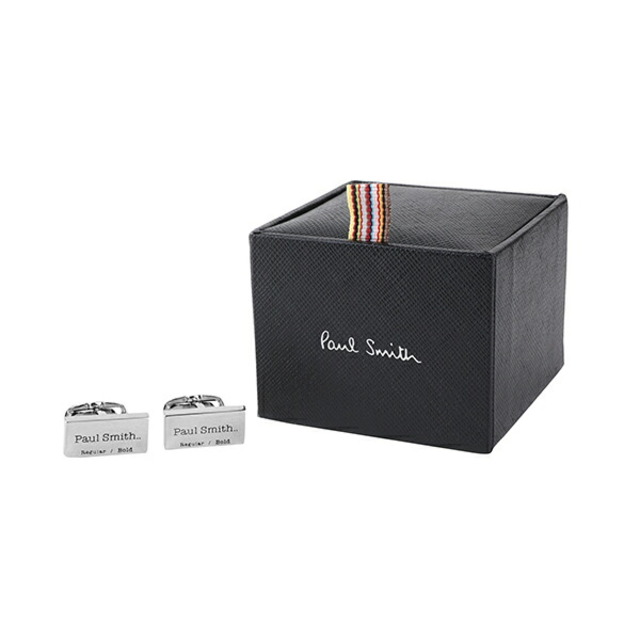 Paul Smith(ポールスミス)の新品 ポールスミス PAUL SMITH カフスボタン LOGO CUFFLINKS シルバー メンズのファッション小物(カフリンクス)の商品写真