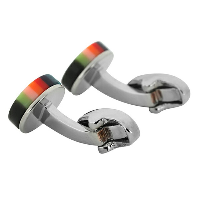 新品 ポールスミス PAUL SMITH カフスボタン CUFFLINKS シルバー/マルチ