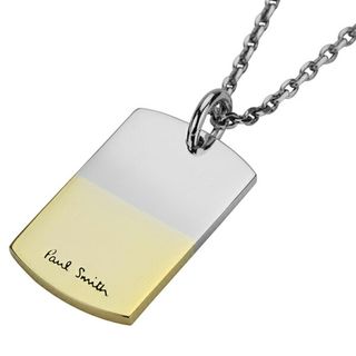 ポールスミス(Paul Smith)の新品 ポールスミス PAUL SMITH ネックレス NECKLACE DOG TAG シルバー ゴールド(ネックレス)