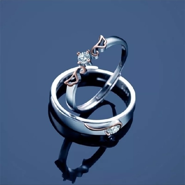 X880 ペアリング 結婚指輪 レディース  メンズ カップル フリーサイズ