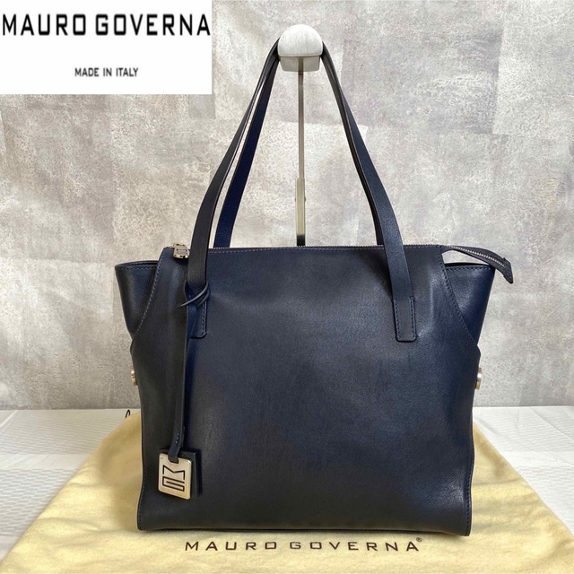 MAURO GOVERNA BLACK トリヨンレザー ハンドバッグ