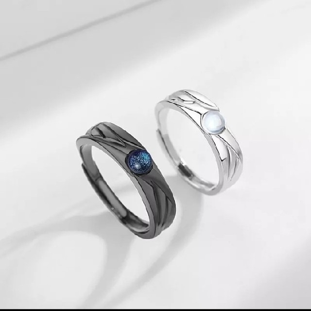 X327 ペアリング 結婚指輪 レディース  メンズ カップル フリーサイズ レディースのアクセサリー(リング(指輪))の商品写真