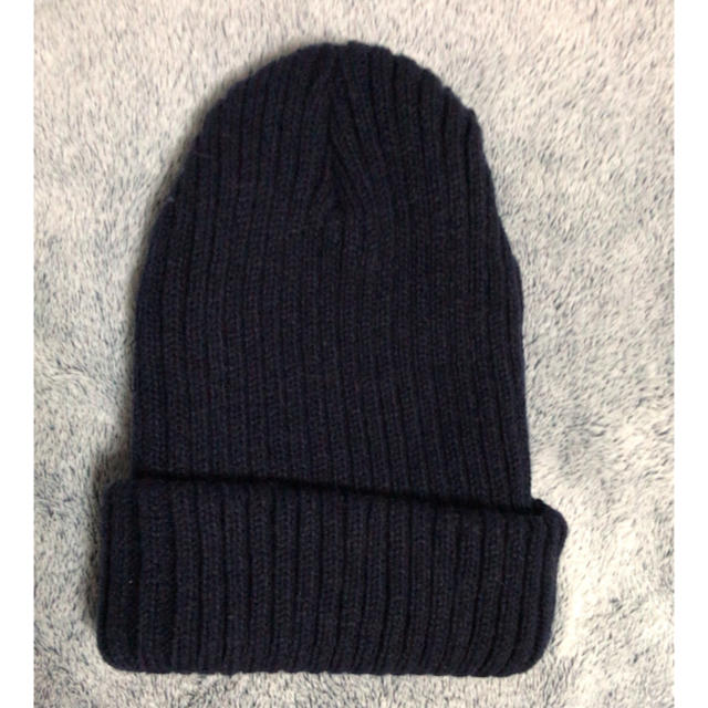 Khaju(カージュ)の❤️超美品 カージュ ニット帽 ネイビー ❤️❤️ レディースの帽子(ニット帽/ビーニー)の商品写真