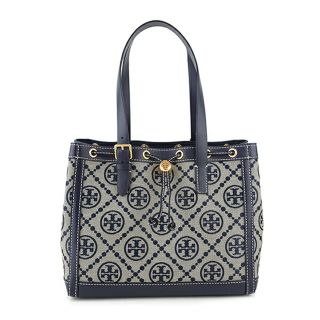 トリーバーチ(Tory Burch)の新品 トリーバーチ TORY BURCH ハンドバッグ Tモノグラム ジャカード トリーネイビー(ハンドバッグ)