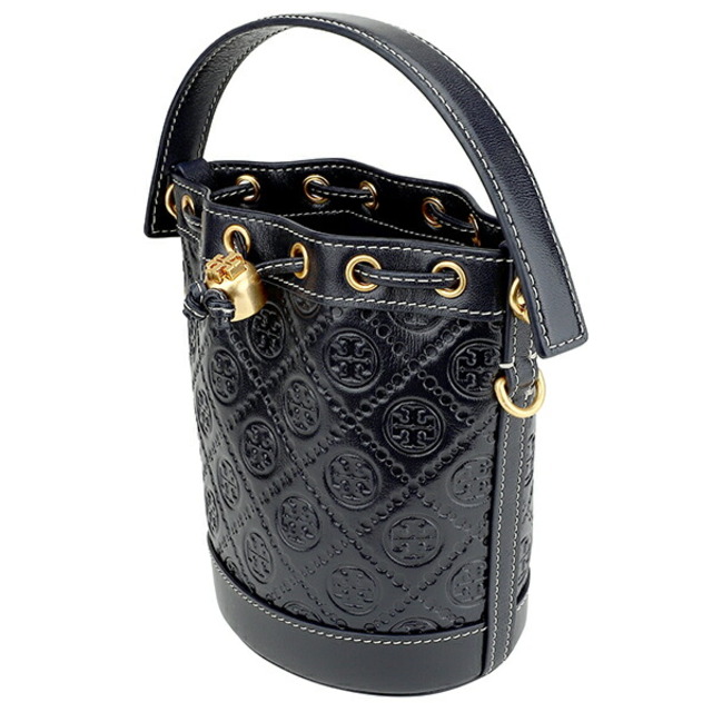 新品 トリーバーチ TORY BURCH ハンドバッグ Tモノグラム ダークネイビー