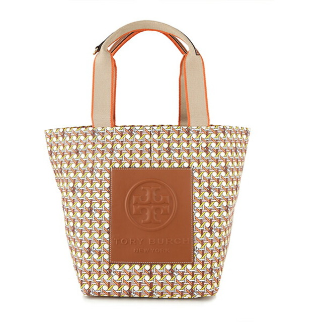 新品 トリーバーチ TORY BURCH トートバッグ プリント ベージュ