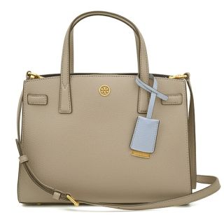 Tory Burch トートバッグ グレー レザー Tory Burch グレージュ レザー トートバッグ - メルカリ