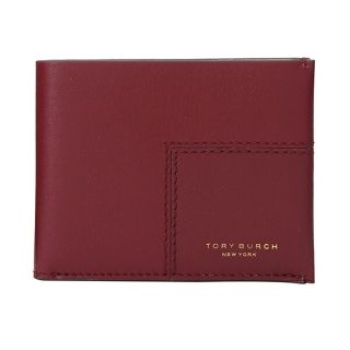 トリーバーチ(Tory Burch)の新品 トリーバーチ TORY BURCH カードケース ブロックティー ワインレッド系(名刺入れ/定期入れ)