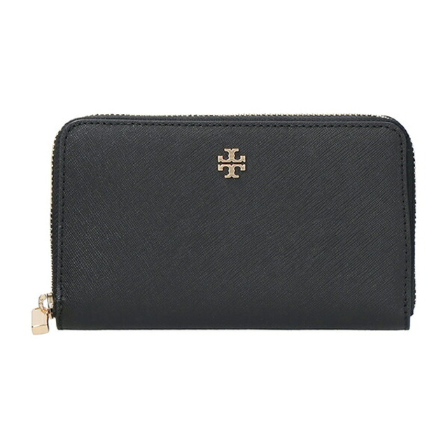 新品 トリーバーチ TORY BURCH 2つ折り財布 エマーソン ブラック約180gBLACK本体