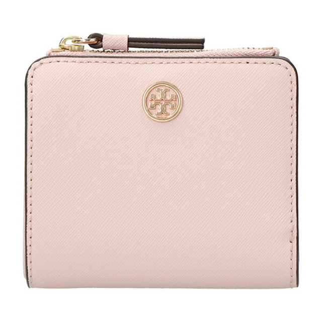 【新品未使用】TORY BURCH レザー 2つ折り財布 ピンク