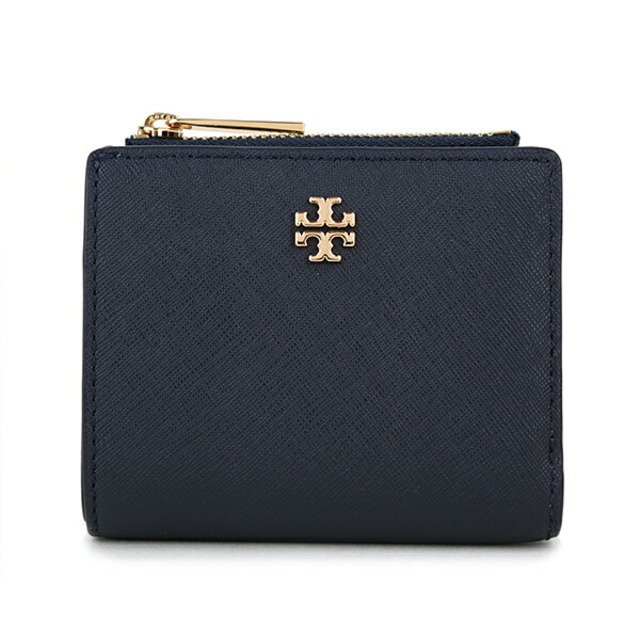 新品 トリーバーチ TORY BURCH 2つ折り財布 エマーソン ネイビー