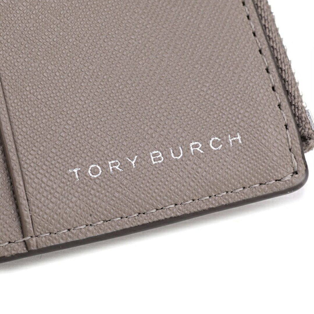 新品 トリーバーチ TORY BURCH 2つ折り財布 エマーソン グレーヘロン