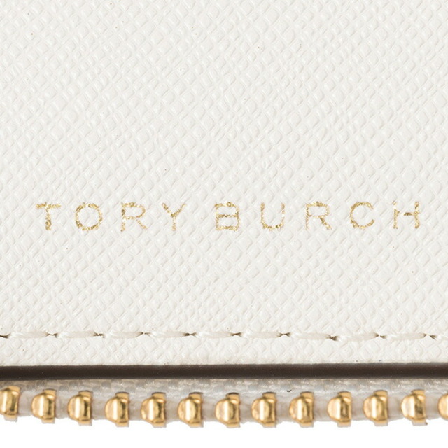 新品 トリーバーチ TORY BURCH 2つ折り財布 エマーソン ニュー アイボリー