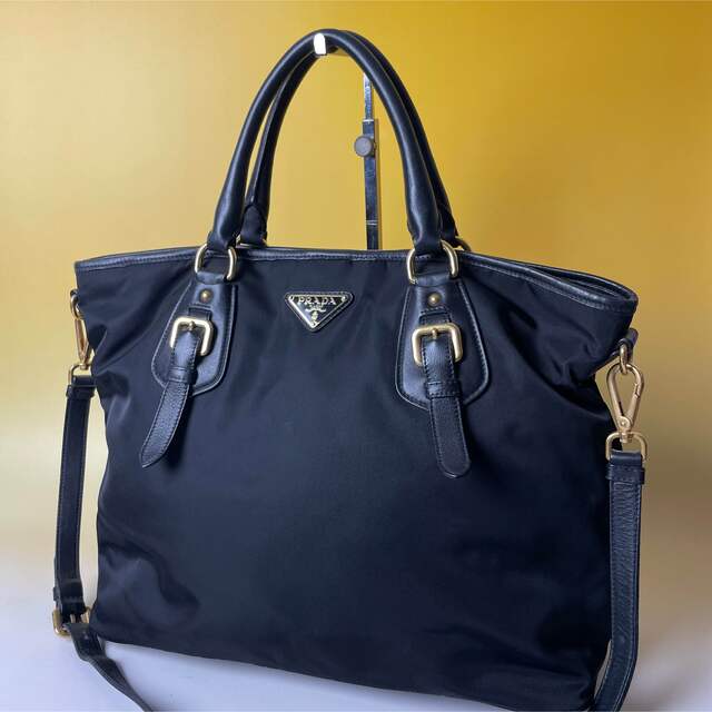 ブランドのギフト PRADA - Prada 2way 美品 黒 ナイロン