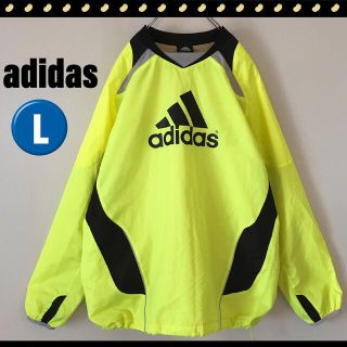 アディダス(adidas)のadidas★Vネック★プルオーバー★ナイロンジャケット★サッカー★ビッグロゴ(ナイロンジャケット)