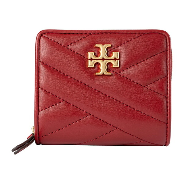 新品 トリーバーチ TORY BURCH 2つ折り財布 キラ シェブロン レッド 赤