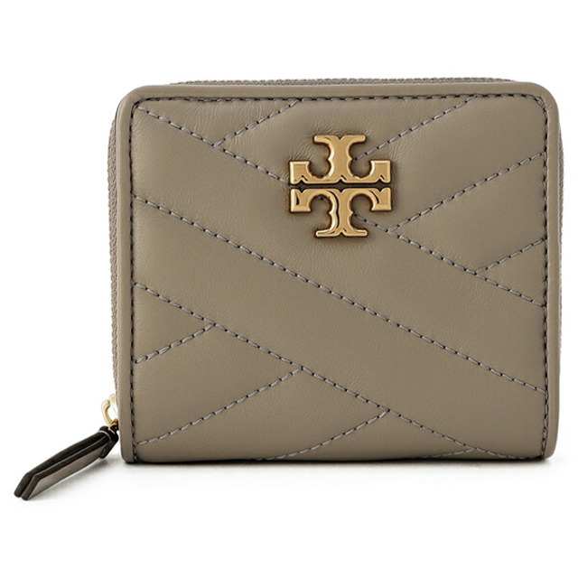 新品 トリーバーチ TORY BURCH 2つ折り財布 キラ シェブロン グレーヘロン