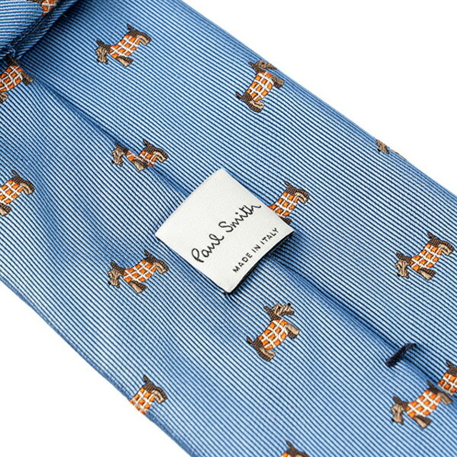 Paul Smith(ポールスミス)の新品 ポールスミス PAUL SMITH ネクタイ ドッグ柄 8CM ブルー メンズのファッション小物(ネクタイ)の商品写真