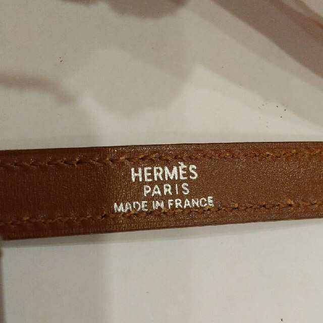 Hermes(エルメス)の☆namitaroさま エルメス レザーバングル ブラウン シルバー金具 レディースのアクセサリー(ブレスレット/バングル)の商品写真