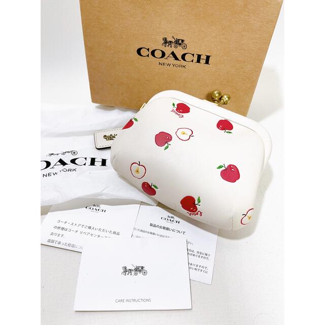 COACH - coach NEW YORK りんご柄 がま口財布 キスロック
