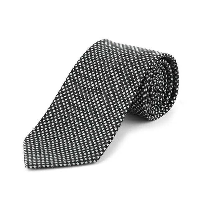 新品 ポールスミス PAUL SMITH ネクタイ MENS TIE 8CM ブラック 黒 ホワイト 白