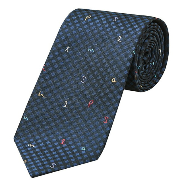 新品 ポールスミス PAUL SMITH ネクタイ MEN TIE 8CM BLADE ネイビー