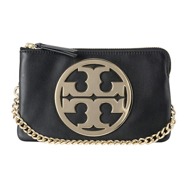 新品 トリーバーチ TORY BURCH クラッチバッグ チャーリー ブラック 黒約245gBLACK本体