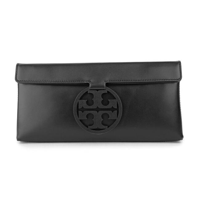 新品 トリーバーチ TORY BURCH クラッチバッグ ミラー ブラック 黒