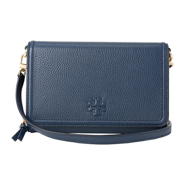 新品 トリーバーチ TORY BURCH ショルダーバッグ テア ロイヤルネイビーオープンポケット×1外側