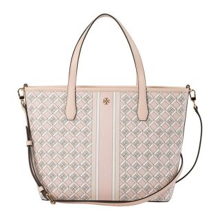 トリーバーチ(Tory Burch)の新品 トリーバーチ TORY BURCH トートバッグ ジオ ロゴ ピンク ベージュ(トートバッグ)