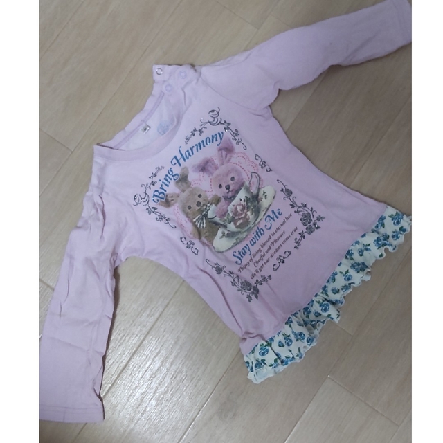 95 薄手ロンT キッズ/ベビー/マタニティのキッズ服女の子用(90cm~)(Tシャツ/カットソー)の商品写真