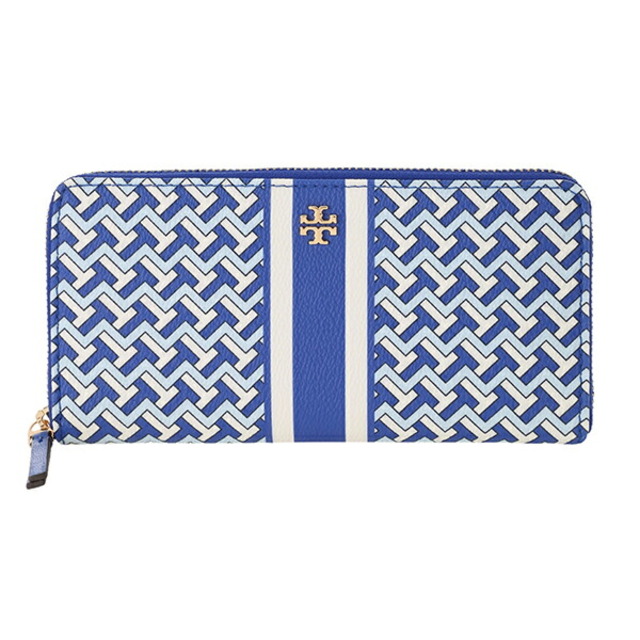 新品 トリーバーチ TORY BURCH 長財布 ティー ザグ ジュエルブルー約10×19×3本体重量