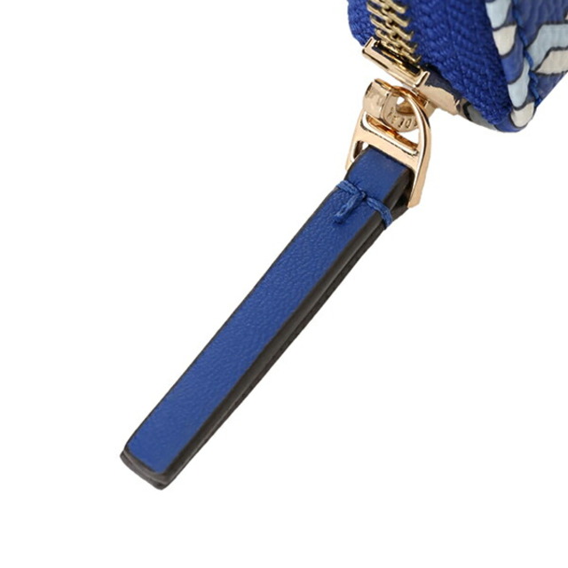 新品 トリーバーチ TORY BURCH 長財布 ティー ザグ ジュエルブルー 5