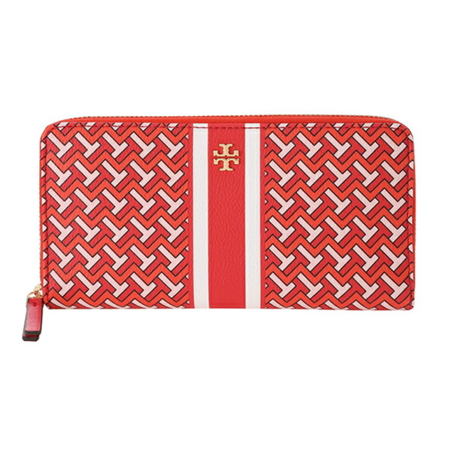 Tory Burch(トリーバーチ)の新品 トリーバーチ TORY BURCH 長財布 ティー ザグ レッド レディースのファッション小物(財布)の商品写真