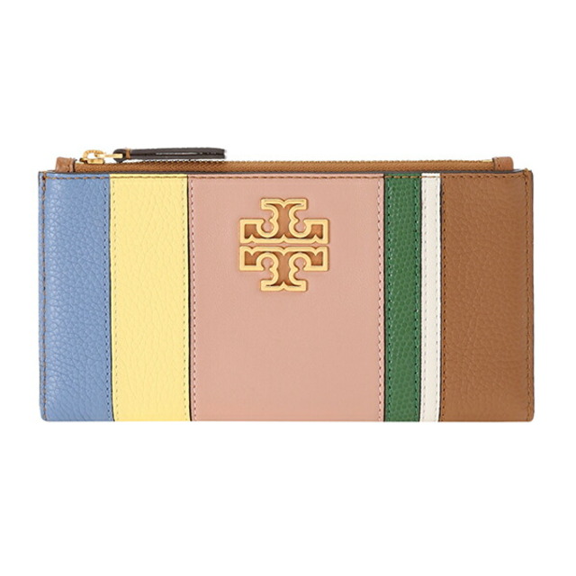 約105×20×15本体重量新品 トリーバーチ TORY BURCH 長財布 ブリテン ストライプ バークマルチ