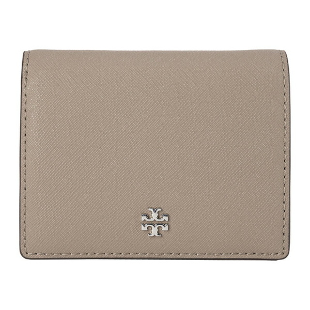 新品 トリーバーチ TORY BURCH 2つ折り財布 エマーソン グレージュ