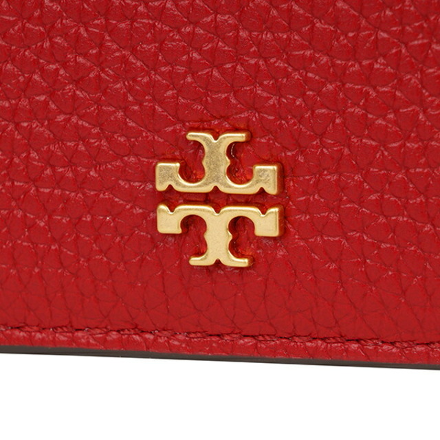 新品 トリーバーチ TORY BURCH 2つ折り財布 ブレイク トリーレッド/ティラミス 7