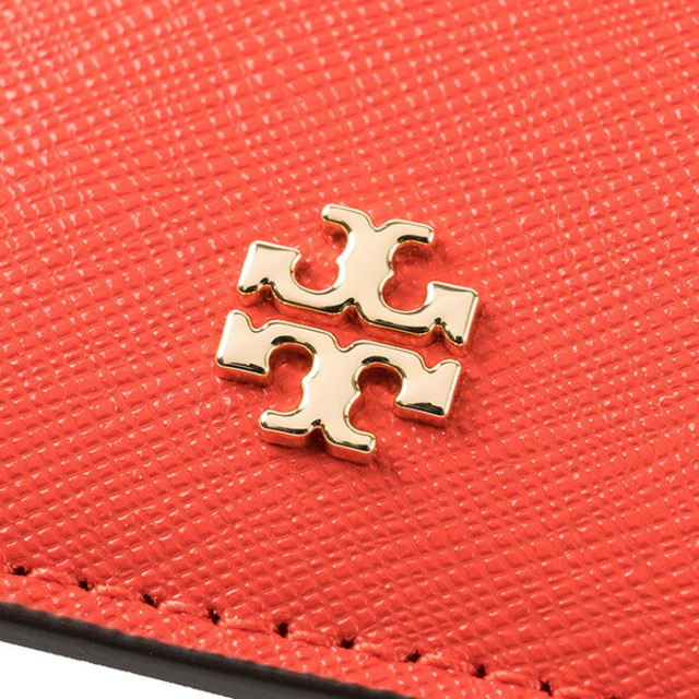 Tory Burch(トリーバーチ)の新品 トリーバーチ TORY BURCH カードケース エマーソン レッドオレンジ 朱色 レディースのファッション小物(名刺入れ/定期入れ)の商品写真