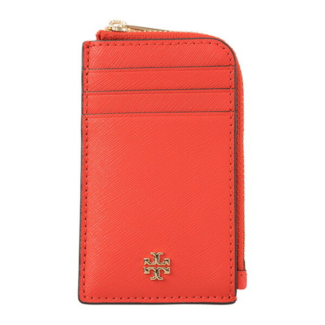 Tory Burch(トリーバーチ)の新品 トリーバーチ TORY BURCH カードケース エマーソン レッドオレンジ 朱色 レディースのファッション小物(名刺入れ/定期入れ)の商品写真